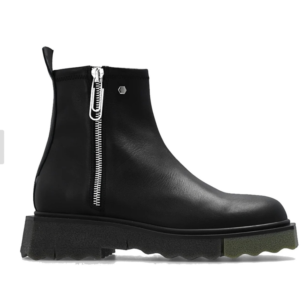 Brand new off white leather boots